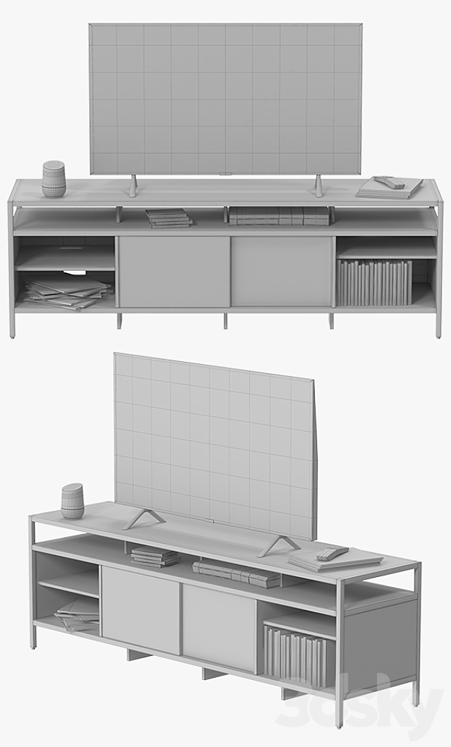 Zane Media Console 3DSMax File - thumbnail 3