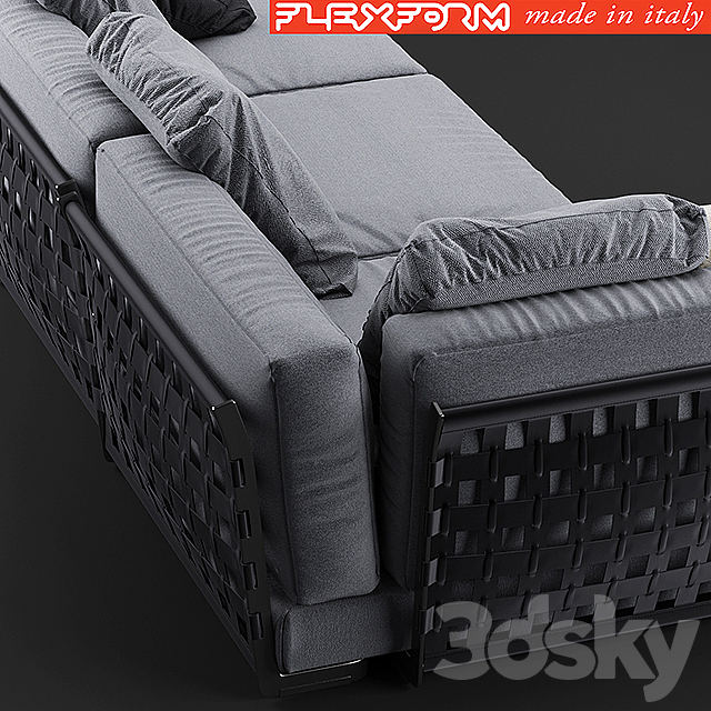 09 Cestone sofa Flexform 3DS Max Model - thumbnail 2