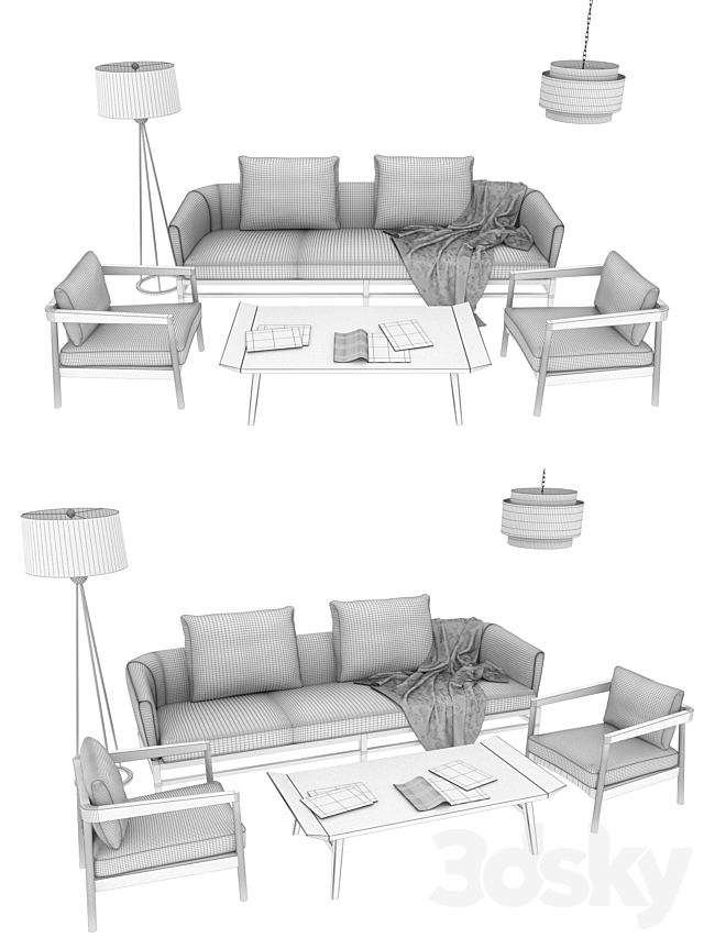 A set of furniture from MACCHIATO FURNITURE COMPANY 3DSMax File - thumbnail 3