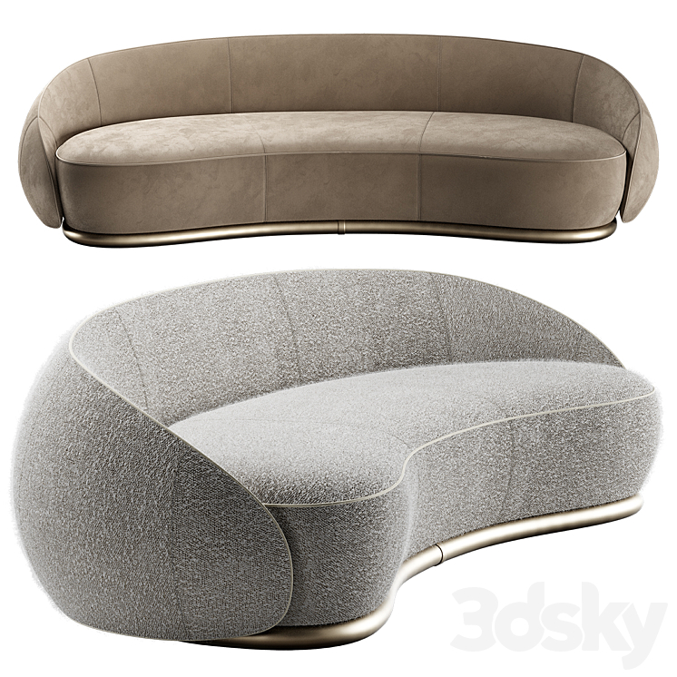 Abbracci sofa 3DS Max Model - thumbnail 1