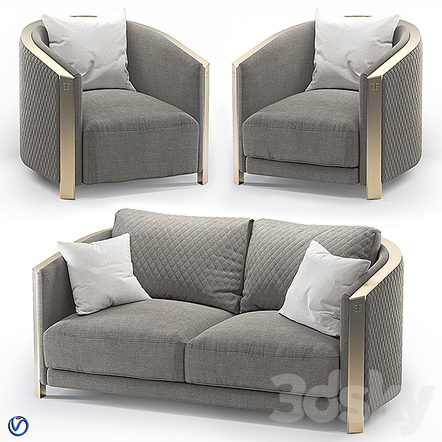 Aesthetics Magma sofa + chair 3DSMax File - thumbnail 1