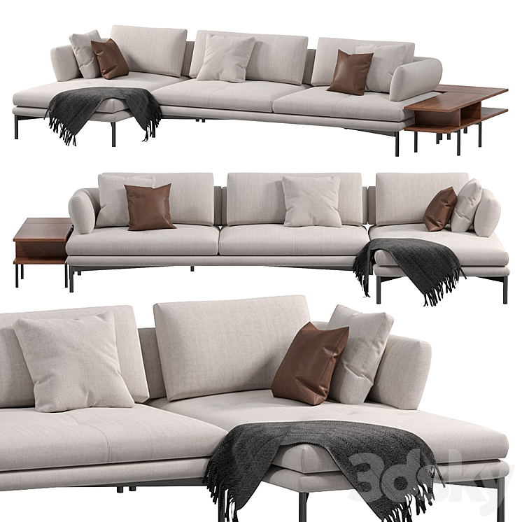 Aliante Sofa by bonaldo 3DS Max Model - thumbnail 1