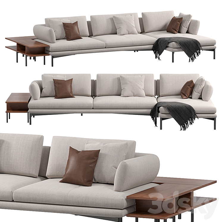 Aliante Sofa by bonaldo 3DS Max Model - thumbnail 2