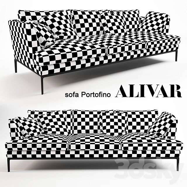 ALIVAR sofa Portofino 3DS Max Model - thumbnail 2