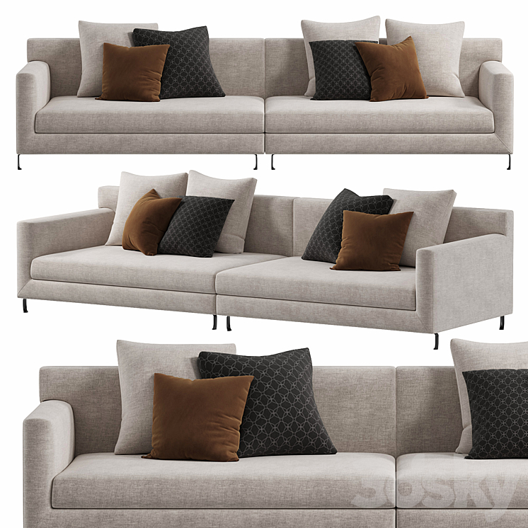 Allen Sofa by Minotti 3DS Max Model - thumbnail 2