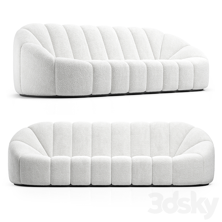 Alpha Sofa 3 seater \/ Pierre Paulin 3DS Max - thumbnail 1