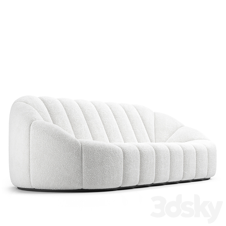 Alpha Sofa 3 seater \/ Pierre Paulin 3DS Max - thumbnail 2