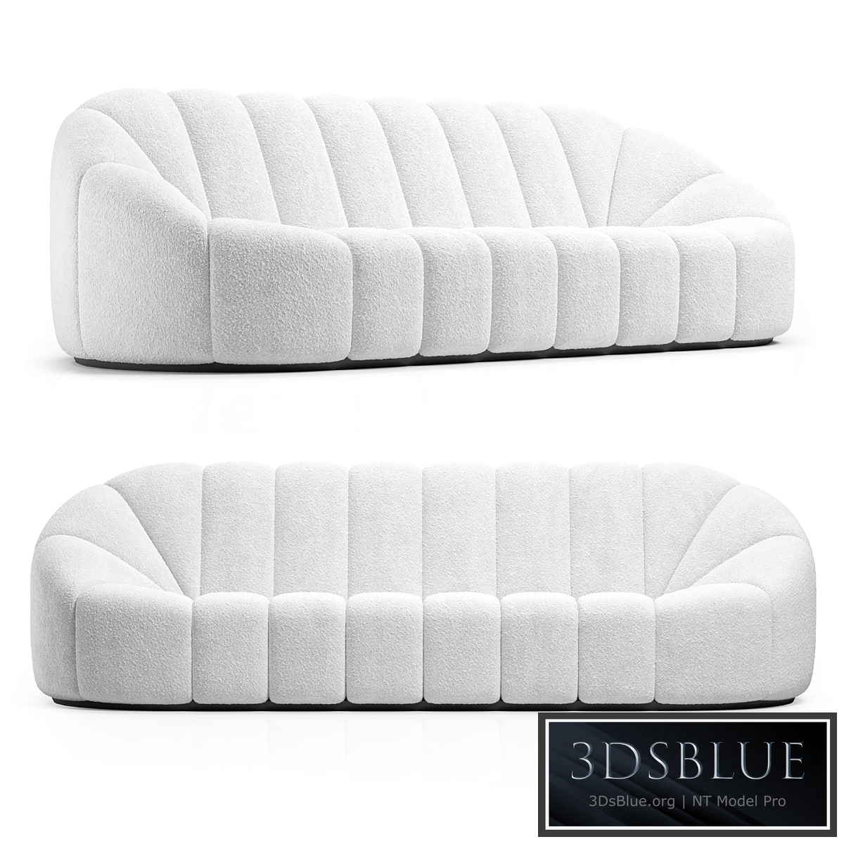 Alpha Sofa 3 seater \/ Pierre Paulin 3DS Max - thumbnail 3