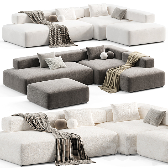 Alphabet Modular Sofa 3ds Max - thumbnail 1