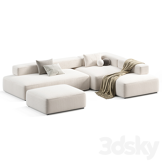 Alphabet Modular Sofa 3ds Max - thumbnail 2