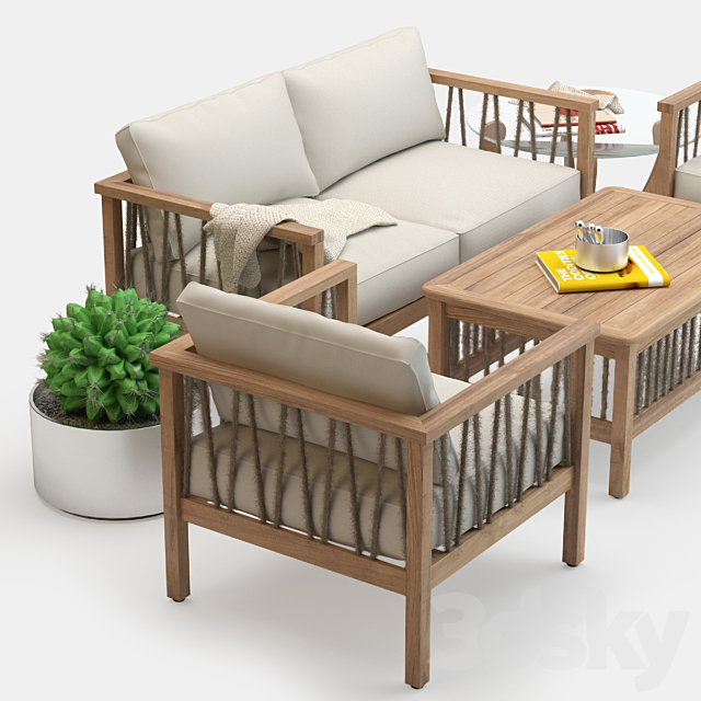 Altinci Cadde Serenity Garden Sofa Set 3DSMax File - thumbnail 2