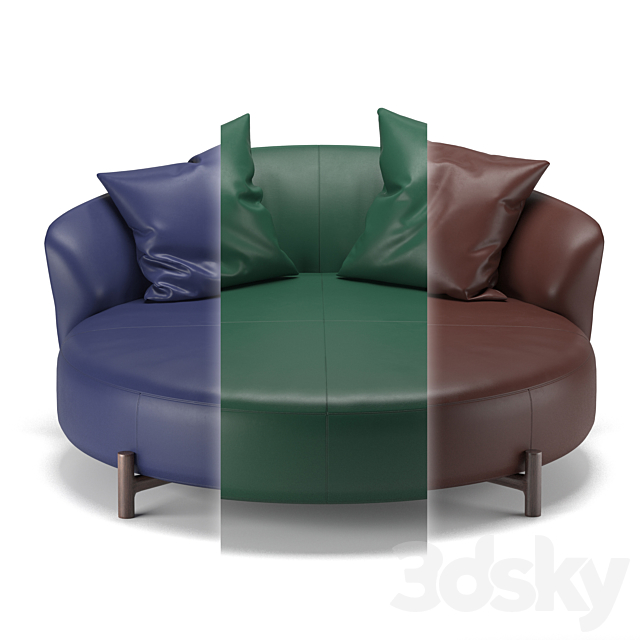 Amalia sofa from Natuzzi Italia 3DSMax File - thumbnail 2