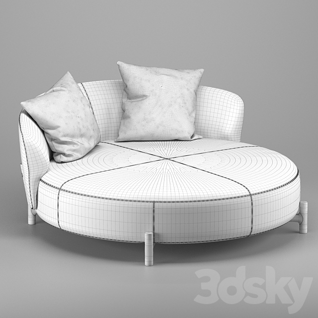 Amalia sofa from Natuzzi Italia 3DSMax File - thumbnail 3