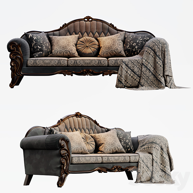 Anati Classic Sofa 3DS Max Model - thumbnail 1