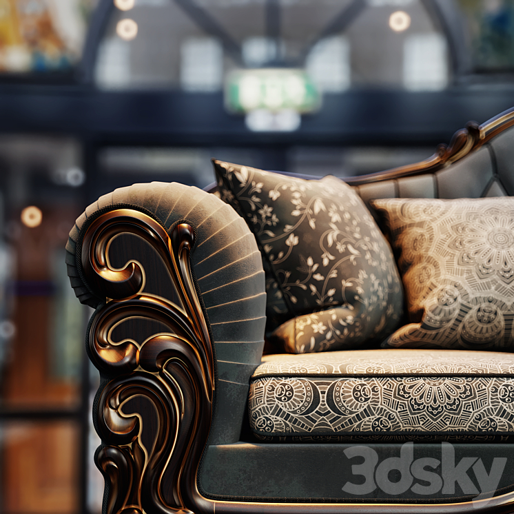 Anati Classic Sofa 3DS Max Model - thumbnail 2