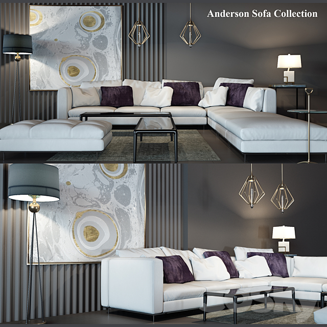 Anderson Sofa Collection 3ds Max - thumbnail 1