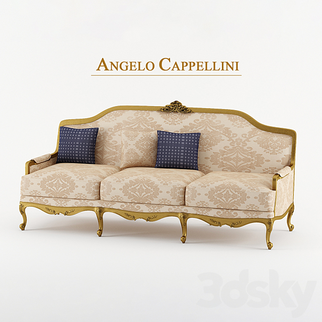 Angelo Cappellini 3-seat sofa 3DSMax File - thumbnail 1