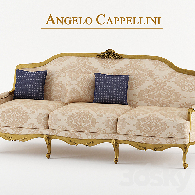 Angelo Cappellini 3-seat sofa 3DSMax File - thumbnail 2