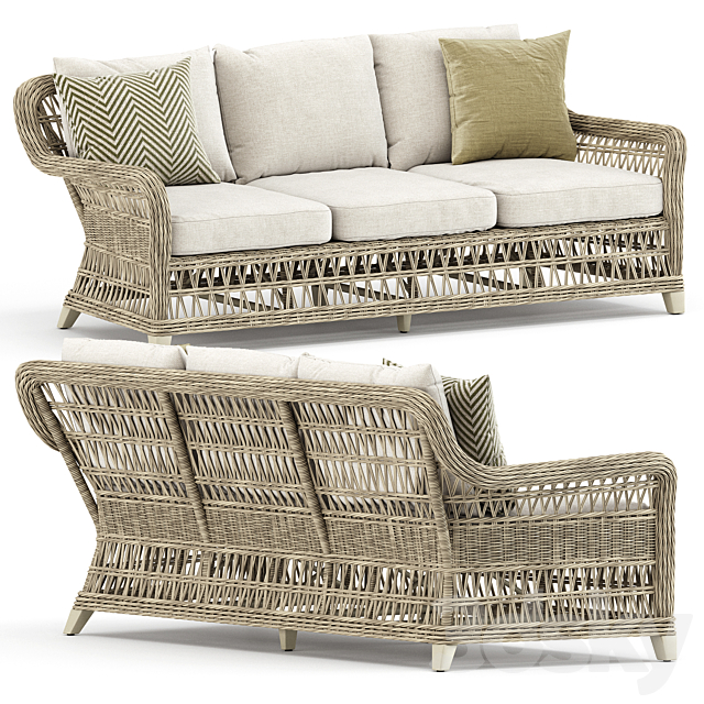 Arbor sofa 3 seat by Janus et Cie 3DSMax File - thumbnail 1