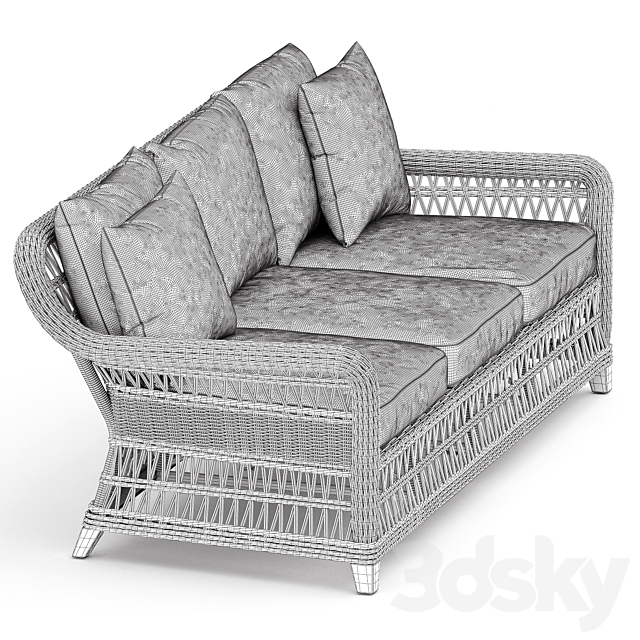 Arbor sofa 3 seat by Janus et Cie 3DSMax File - thumbnail 5