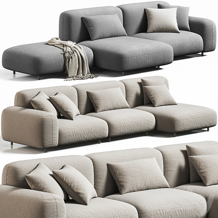 Arflex Tokio Sofa 3DS Max Model - thumbnail 1