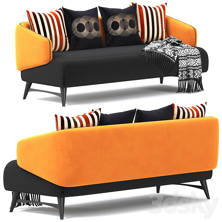 aries by roche bobois sofa 3DS Max Model - thumbnail 1