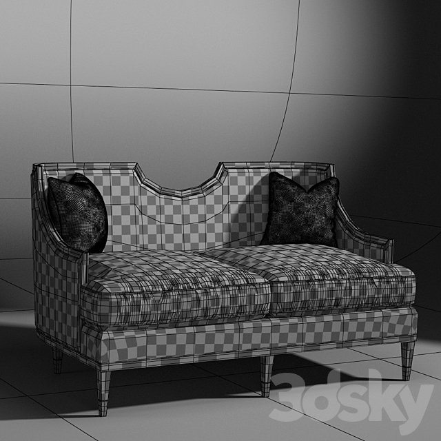 ART Furniture Harper Mineral Loveseat 3DSMax File - thumbnail 2