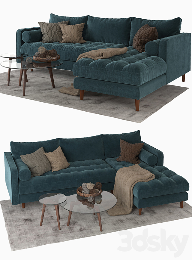 Article_Sven sectional sofa 3DSMax File - thumbnail 2