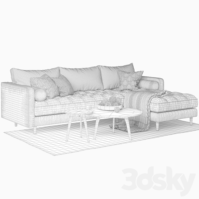 Article_Sven sectional sofa 3DSMax File - thumbnail 3