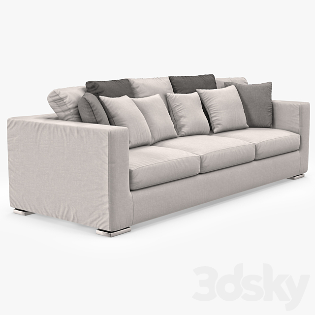 Asnaghi Boston Maxi Sofa 3DS Max Model - thumbnail 2