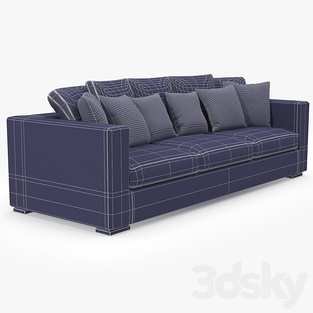 Asnaghi Boston Maxi Sofa 3DS Max Model - thumbnail 3