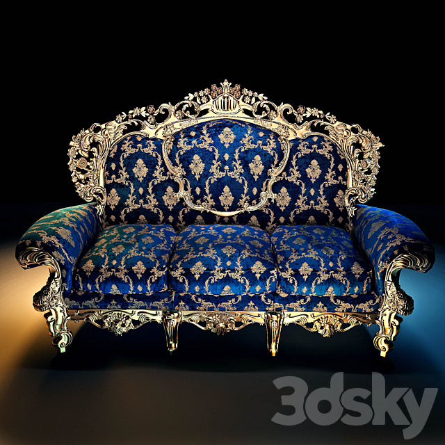 ASNAGHI INTERIORS – sofa 3-seater 3DSMax File - thumbnail 1