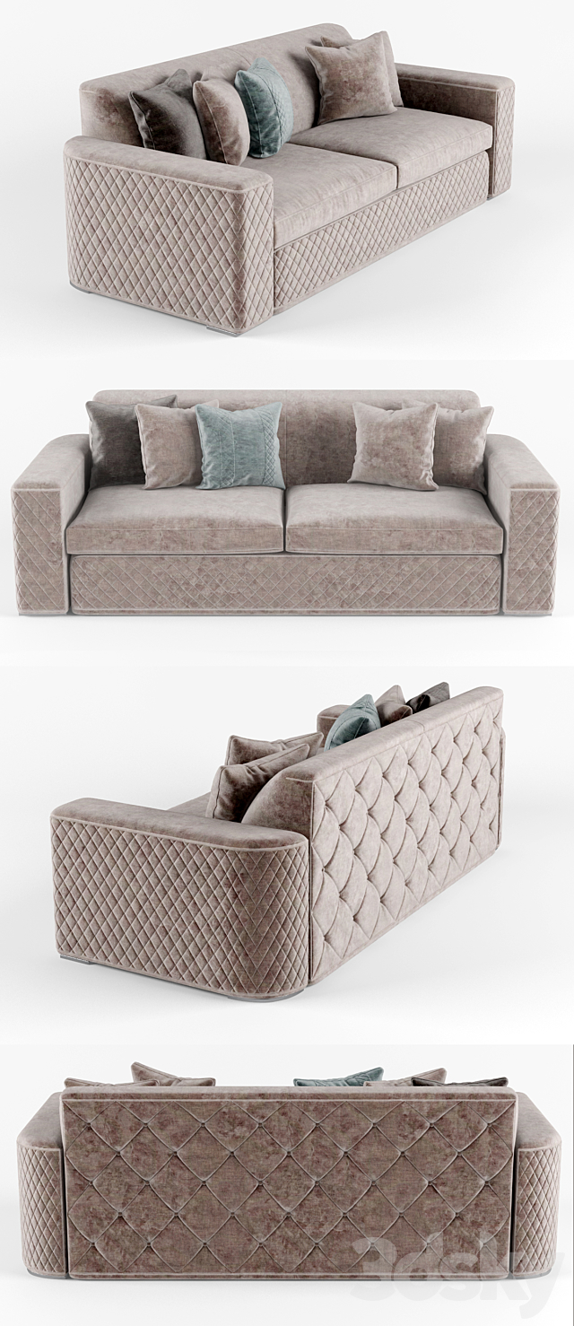 asnaghi lybra sofa 3DS Max Model - thumbnail 2