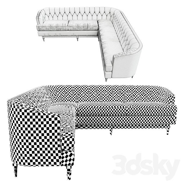 Astley Corner Lounge Sofa 3DSMax File - thumbnail 3