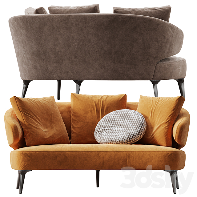 ASTON SOFA BY MINOTTI 3ds Max - thumbnail 3