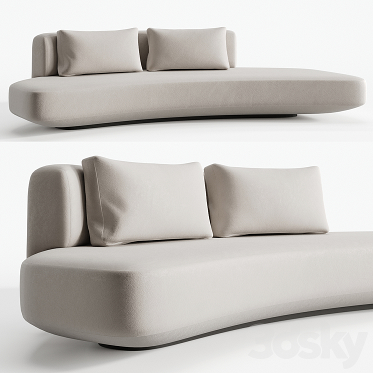 Audrey sofa 270 by Gallotti Radice 3DS Max Model - thumbnail 1