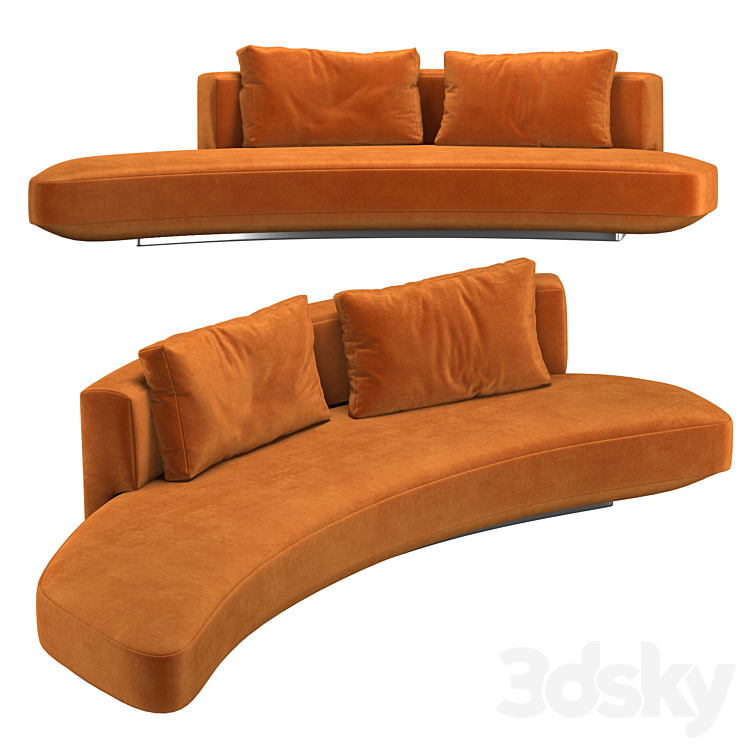 Audrey sofa 3DS Max Model - thumbnail 1