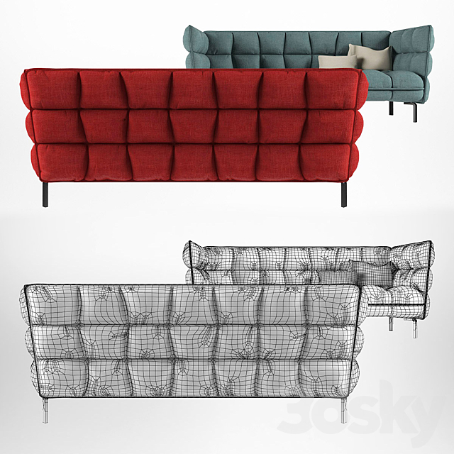 B & B Italia HUSK 3DS Max Model - thumbnail 3