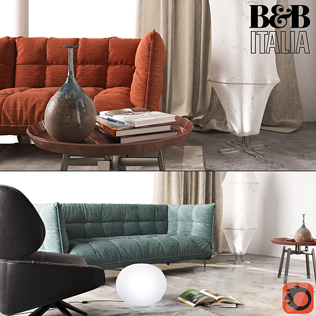 B & B Italia Sofa Husk 3DSMax File - thumbnail 2