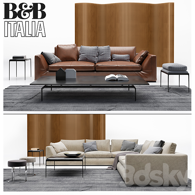 B & B Italia Sofa Richard 3DSMax File - thumbnail 1