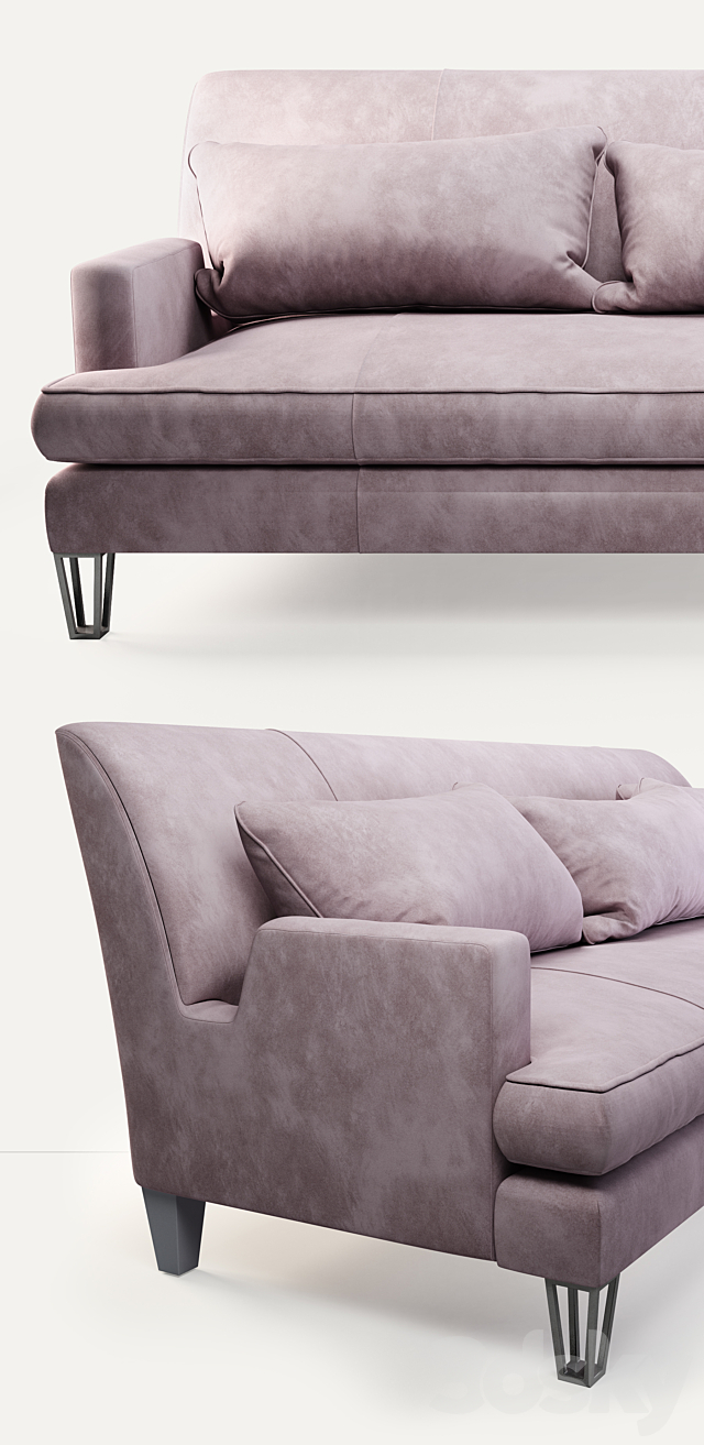 Baker Almandine Sofa 3DSMax File - thumbnail 2