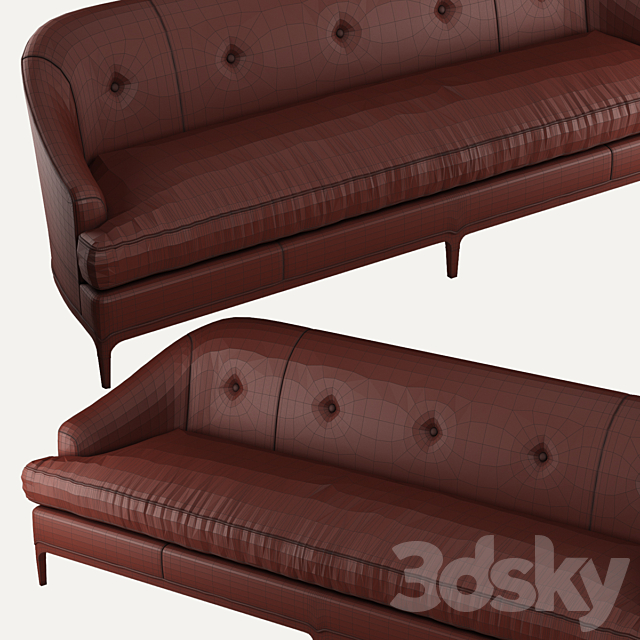 Baker Carnelian Sofa 3DSMax File - thumbnail 3