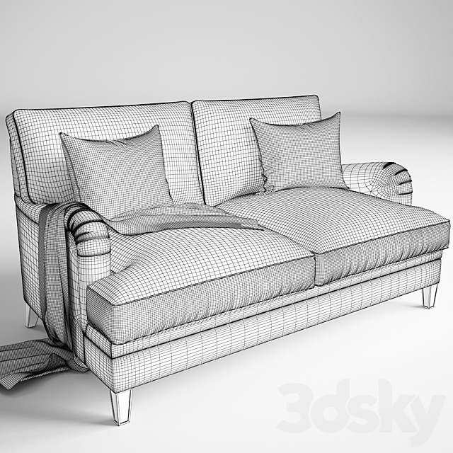 Baker Churchill Loveseat No. 6121L Michael S Smith 3DS Max Model - thumbnail 2