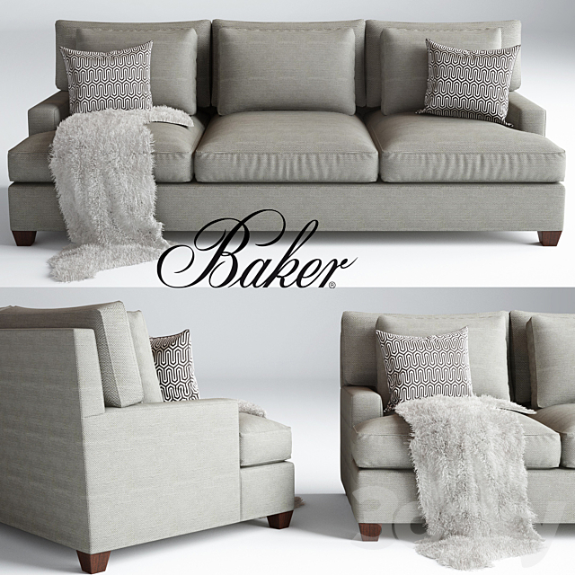 Baker. Loose Back Sofa. Barbara Barry. No. 830-86 3DSMax File - thumbnail 1