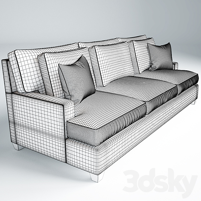 Baker. Loose Back Sofa. Barbara Barry. No. 830-86 3DSMax File - thumbnail 3