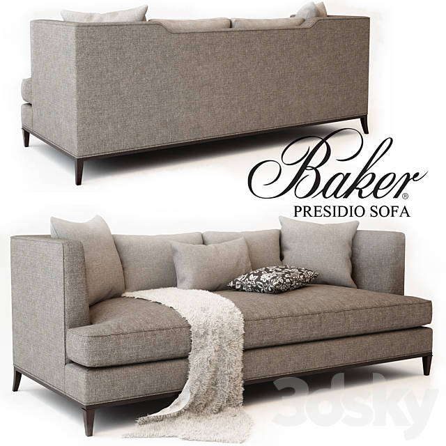 BAKER PRESIDIO SOFA No. 6729S 3DSMax File - thumbnail 1