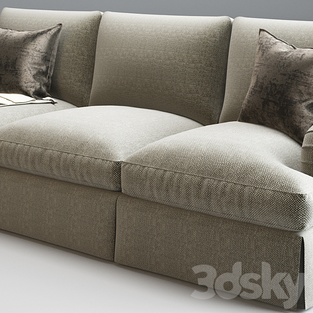 Baker_Churchill Dressmaker Sofa No. 6122S 3DSMax File - thumbnail 2