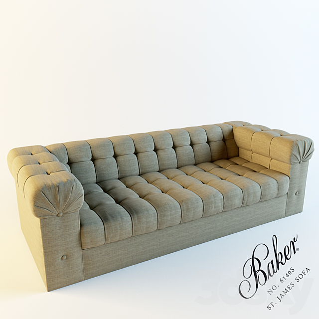 Baker_No. 6140S_ST. JAMES SOFA 3DS Max Model - thumbnail 2