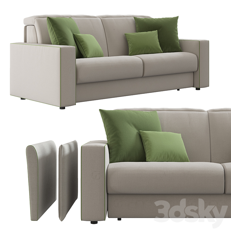 Barbados lecomfort sofa 3DS Max Model - thumbnail 3