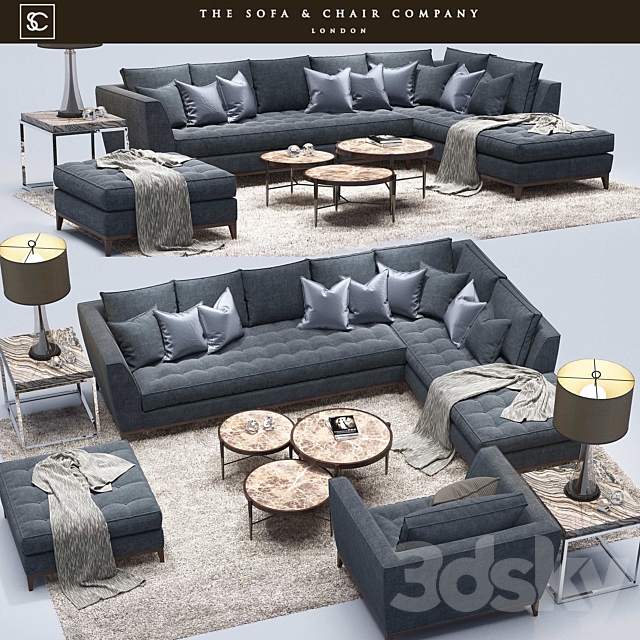 Barbican_CORNER SOFA _Cavus_Table lamp_Marlow_The sofa and chair company 3DSMax File - thumbnail 1